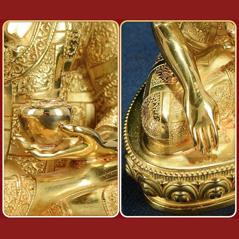 Statue en cuivre de l'illumination de Bouddha Shakyamuni, décoration pour la maison - image 17