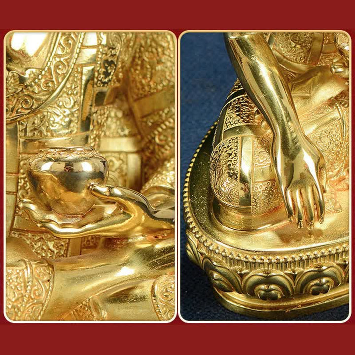 Statue en cuivre de l'illumination de Bouddha Shakyamuni, décoration pour la maison - image 17
