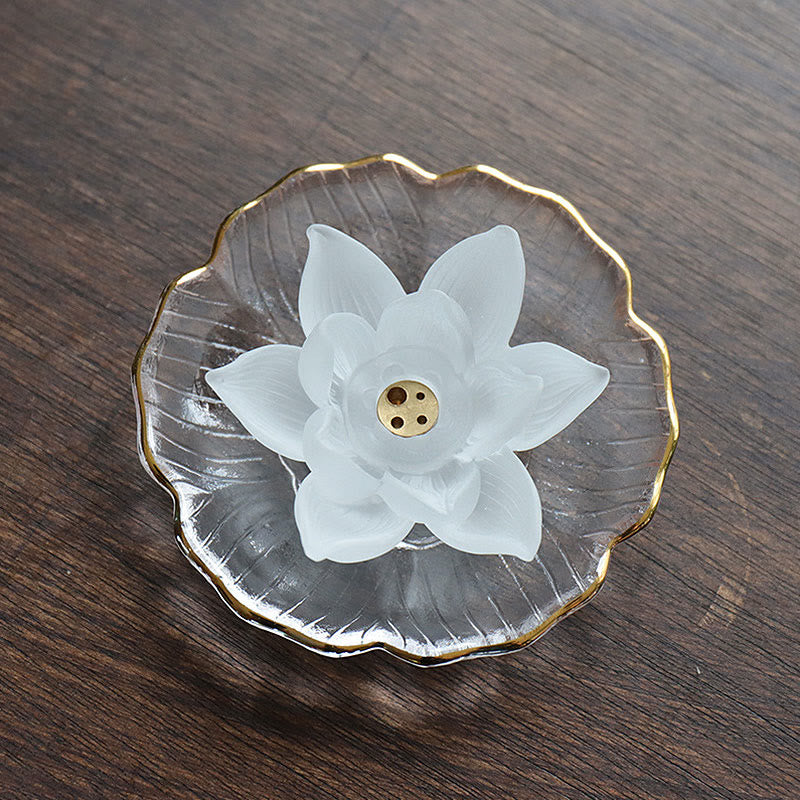 Brûle-encens en forme de bâton de méditation et de guérison en cristal Lotus Liuli de Buddha Stones - image 10