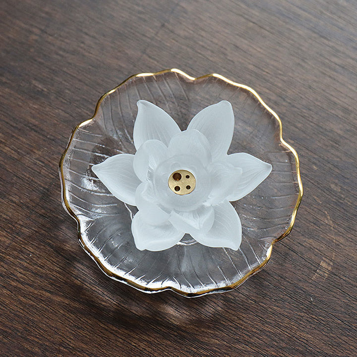 Brûle-encens en forme de bâton de méditation et de guérison en cristal Lotus Liuli de Buddha Stones - image 10