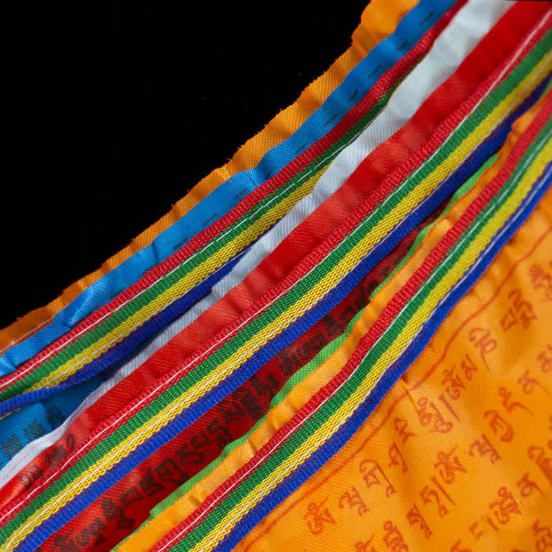 Drapeaux de prière d'extérieur Tibétains à 5 couleurs représentant le cheval du vent (20 pièces) - image 5