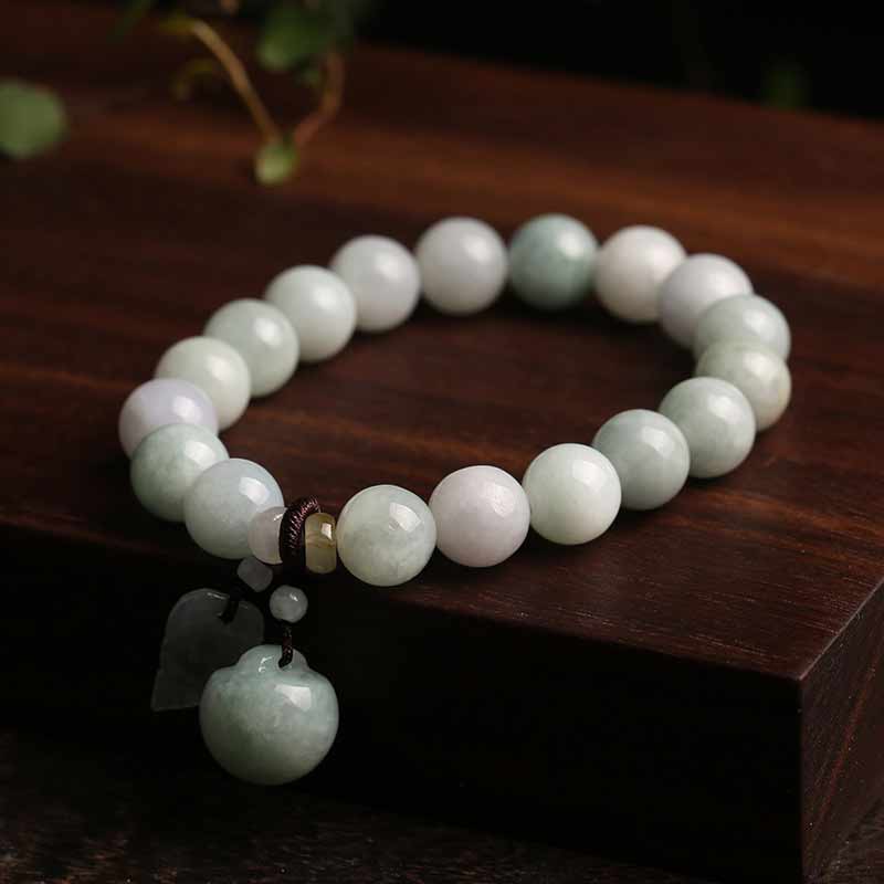 Bracelet de réussite en forme de pomme et de courge de Bouddha en Buddha Stones en jade naturel Pi Xiu