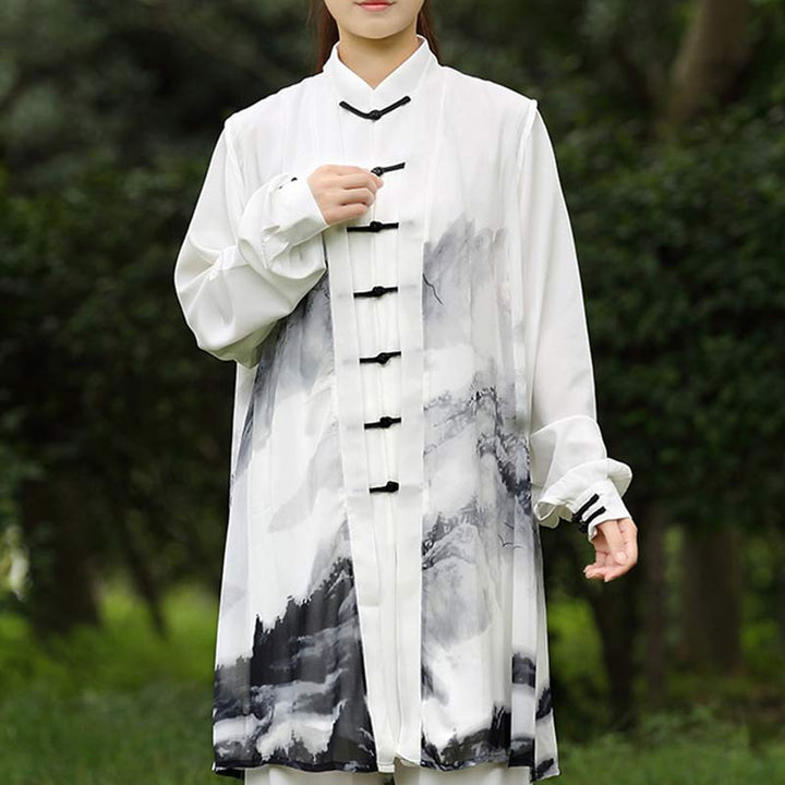 Ensemble de vêtements unisexe 3 pièces pour peinture à l'encre, méditation, prière, spirituel, zen, tai-chi, qigong