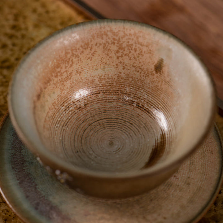 Buddha Stones Jingdezhen peintes à la main en porcelaine au four Ru Hanfu Girl Flower Ceramic Gaiwan Sancai Teacup Kung Fu Tea Cup And Saucer With Lid