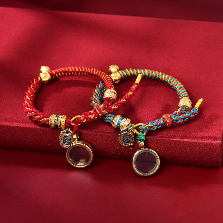 Bracelet amulette tibétain en Buddha Stones sculptées Om Mani Padme Hum déesse de la richesse Zakiram - image 7