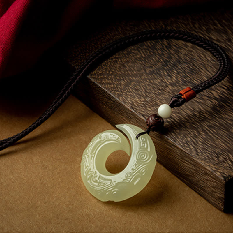 Collier pendentif porte-bonheur en jade , Buddha Stones, boucle de paix, petite feuille, bois de santal rouge, cinabre, agate
