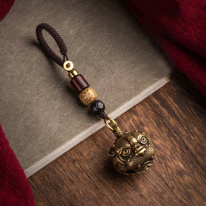 Porte-clés en cuivre PiXiu Wealth Buddha Stones