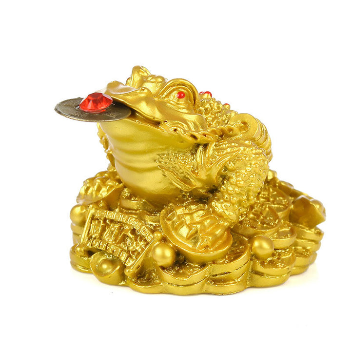 Buddha Stones Feng Shui Décoration de grenouille porte-bonheur