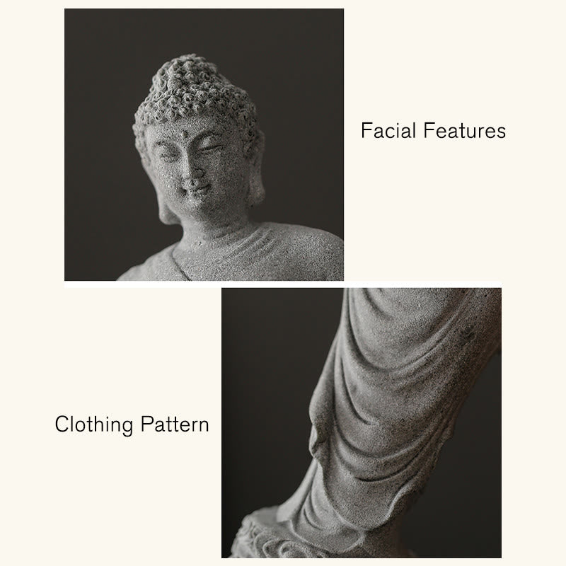 Buddha Stones Méditation Bouddha Nuages ​​de bon augure Design Sérénité Décoration de la maison - image 8