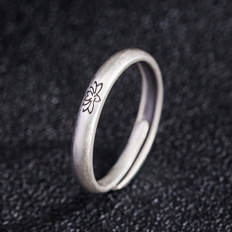 Bague d'illumination en argent sterling 925 avec Buddha Stones et fleur de lotus - image 1