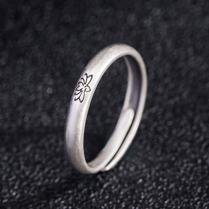 Bague d'illumination en argent sterling 925 avec Buddha Stones et fleur de lotus - image 1