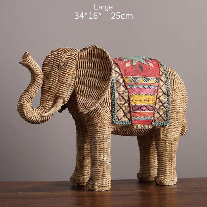 Éléphant en résine Sagesse Richesse Décoration de la maison