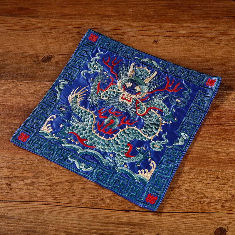 Buddha Stones Pierres Grue Phénix Dragon Kirin Dessous de verre carré Kung Fu