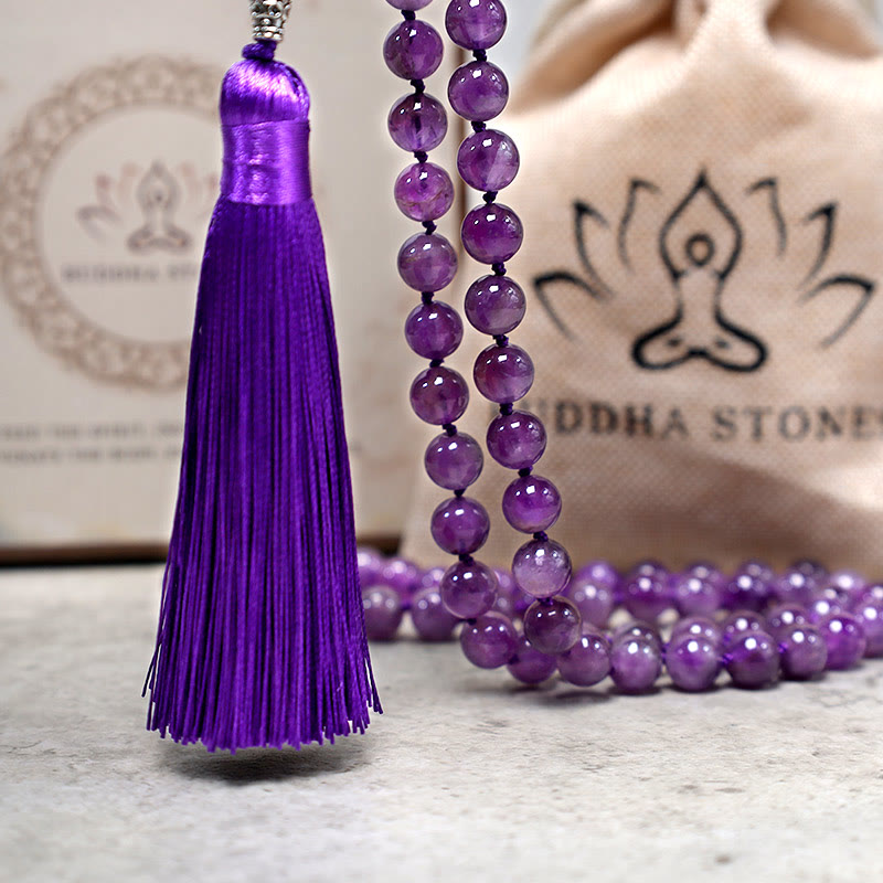 Collier de Buddha Stones Collier de perles de prière de méditation de yoga