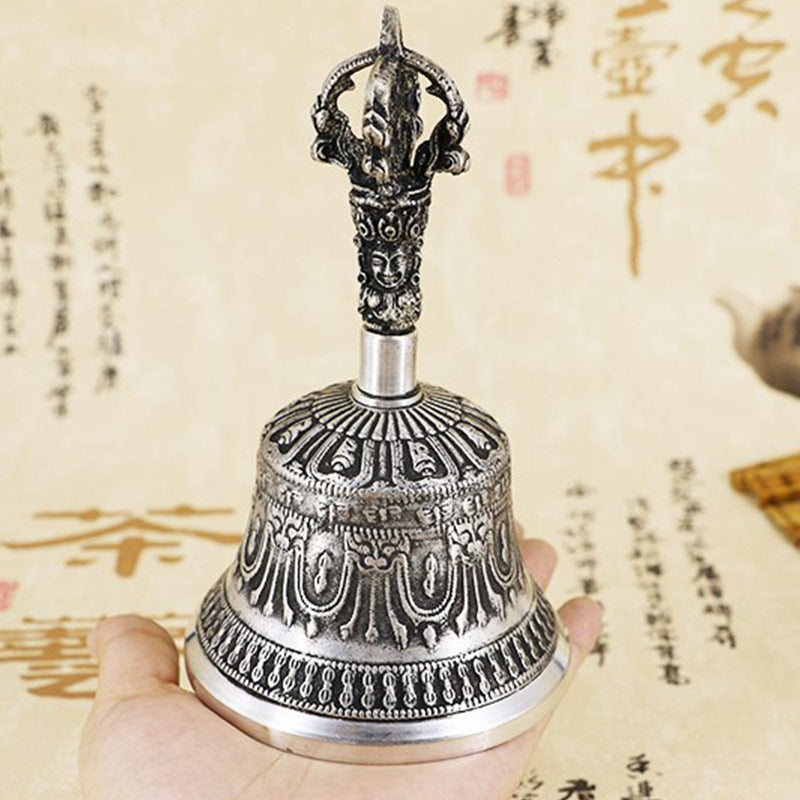 Ensemble de décoration en cuivre avec cloche de méditation tibétaine et vajra dorje Buddha Stones - image 1