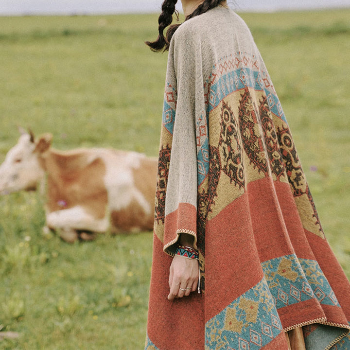 Écharpe châle tibétain à motifs de diamants avec Buddha Stones - image 8
