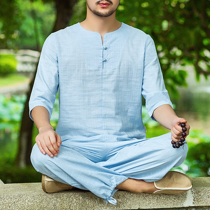 Ensemble de vêtements pour hommes Buddha Stones, méditation, prière, pratique spirituelle zen