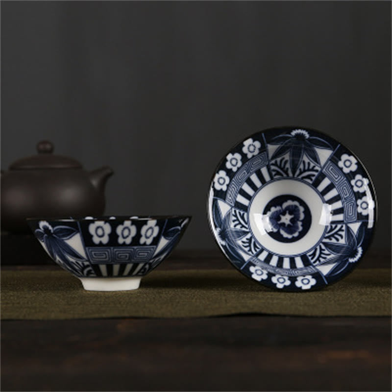 Buddha Stones Fleurs Fu Caractère Montagnes Lotus Fleurs de cerisier Tasse à thé en céramique Tasse à thé Kung Fu