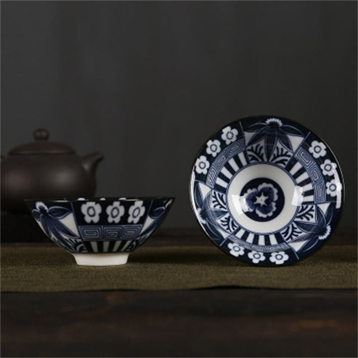 Buddha Stones Fleurs Fu Caractère Montagnes Lotus Fleurs de cerisier Tasse à thé en céramique Tasse à thé Kung Fu
