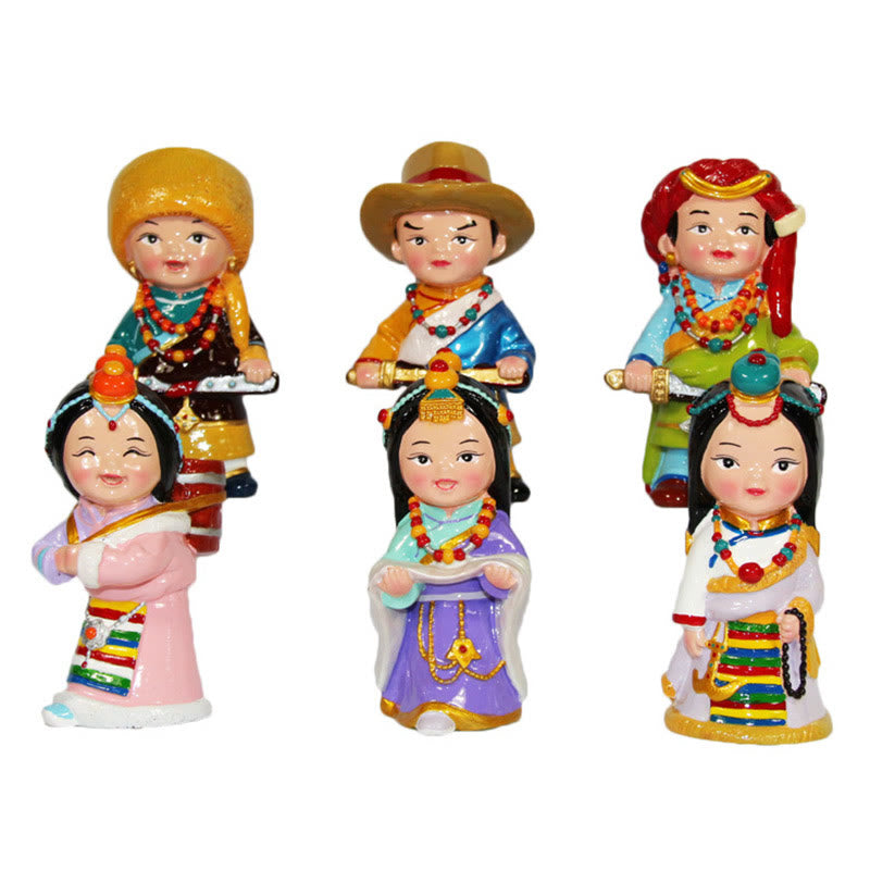 Buddha Stones peintes à la main, figurines tibétaines, décoration créative pour la maison, le bureau ou la voiture