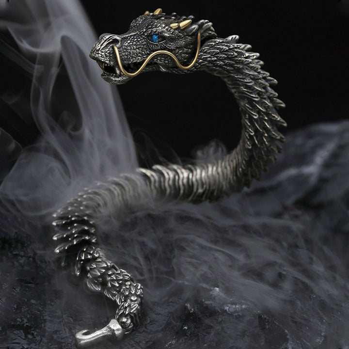 Bracelet chaîne de protection porte-bonheur en Buddha Stones, dragon nordique, fait à la main