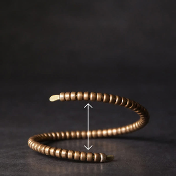 Bracelet manchette ajustable en cuivre au design vintage Buddha Stones