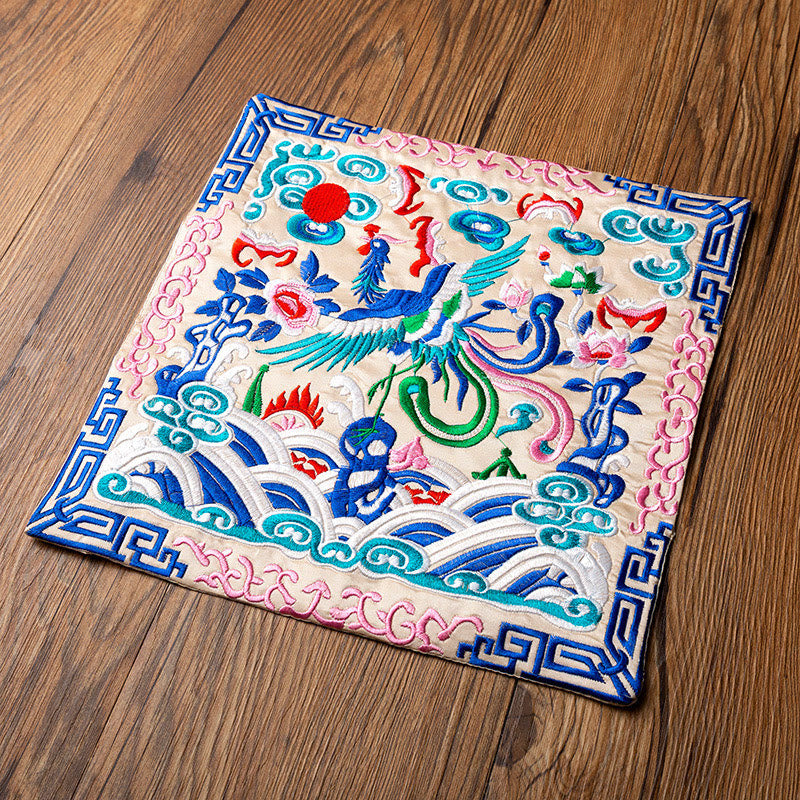 Dessous de Buddha Stones Phoenix Dragon Kirin Dessous de verre pour tasse à thé Dessous de verre Kung Fu