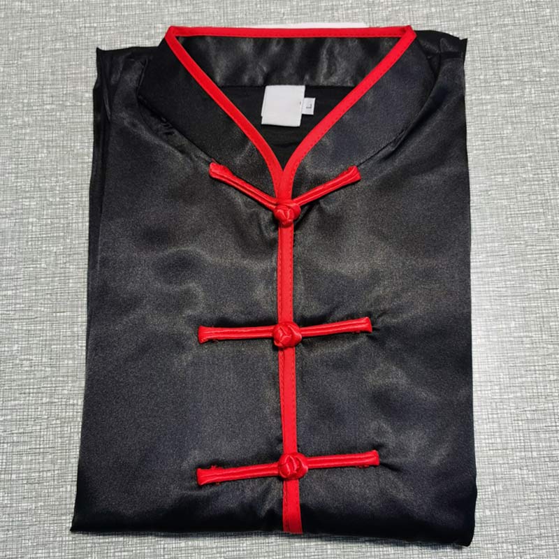 Ensemble de vêtements unisexes à motifs simples avec Buddha Stones pour méditation, prière, spirituel, zen, tai-chi, qigong - Bord noir + rouge - 2XL- Convient aux États-Unis, au Royaume-Uni, en Australie et en UE - XL - image 32