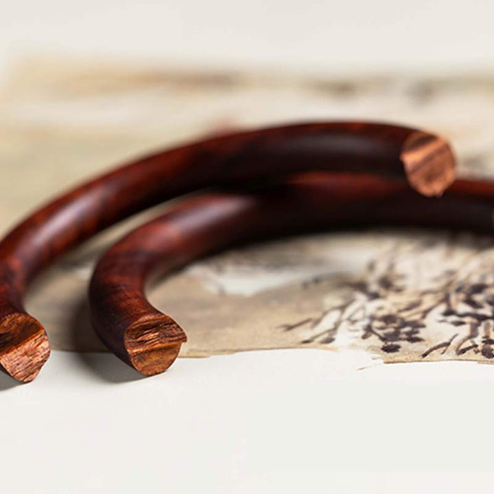 Bracelet de protection tibétain en petites feuilles de bois de santal rouge et ébène avec Buddha Stones - image 11