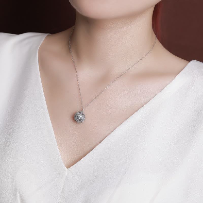 Buddha Stones en argent sterling 990 avec pendentif en forme de pièce de monnaie en cuivre et personnage Fu