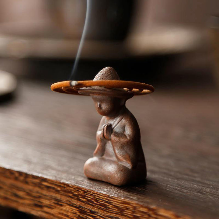 Brûleur d'encens de guérison spirituelle en céramique pour petite personne