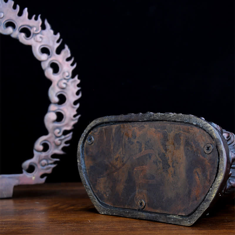 Statue de Bouddha en cuivre de la compassion de Mahakala du Tibet - image 14