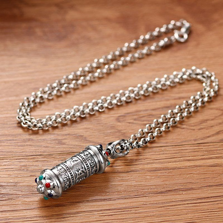 Buddha Stones Tibétain Om Mani Padme Hum Focus Collier Pendentif - image 3