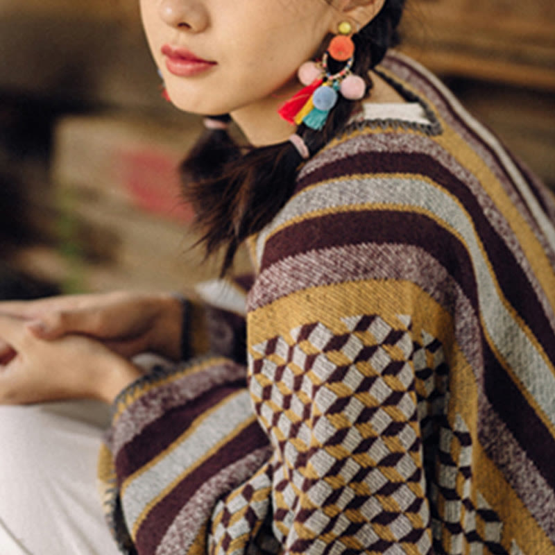 Châle tibétain en Buddha Stones , motif classique, écharpe de voyage confortable et chaude pour l'hiver - image 14