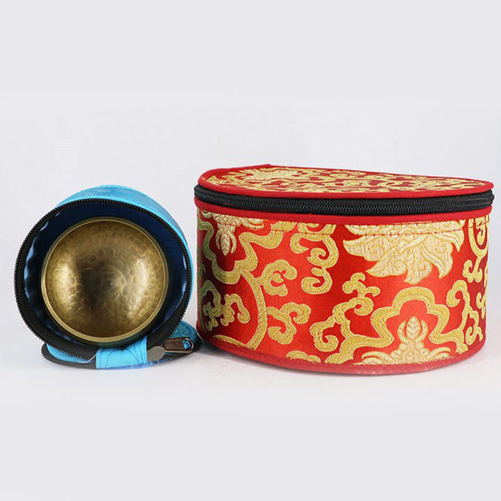Sac de rangement pour bol chantant tibétain Buddha Stones avec fermeture à glissière décorative - image 12
