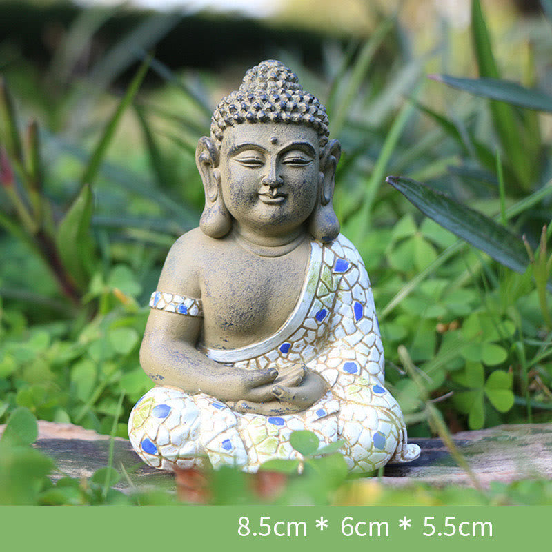 Statue de Bouddha Zen en Méditation Sérénité Figurine en Résine Décoration de la Maison