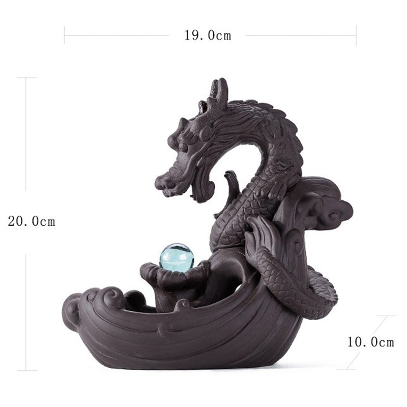 Brûleur d'encens tibétain en Buddha Stones pour protection du dragon