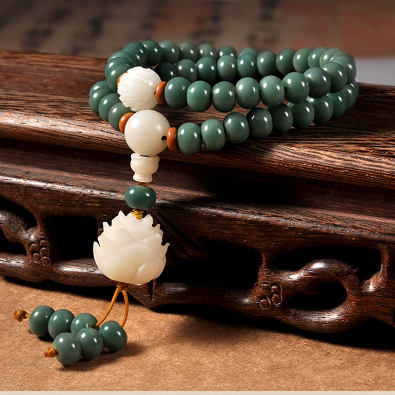 Bracelet de réussite en Buddha Stones Lotus Cyan Bodhi Seed - image 1