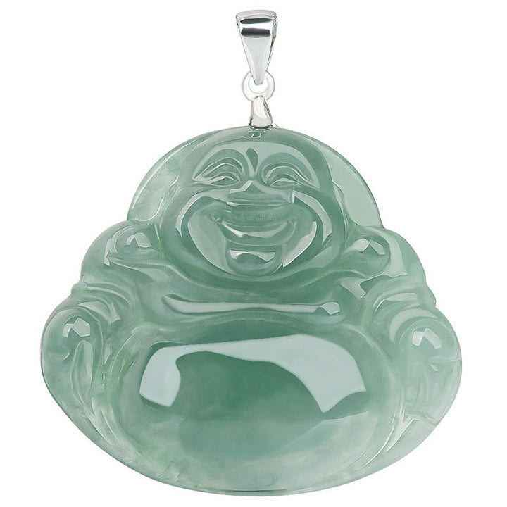 Buddha Stones en argent sterling 925 et jade Bouddha rieur - image 9