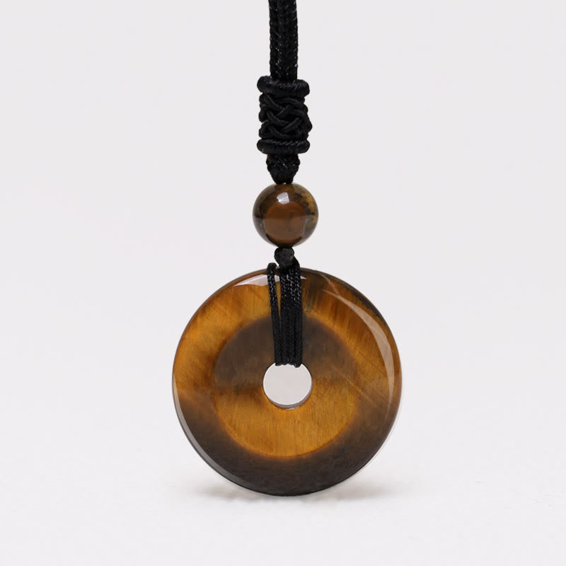 Collier avec pendentif porte-bonheur en Buddha Stones précieuses en cristal de guérison