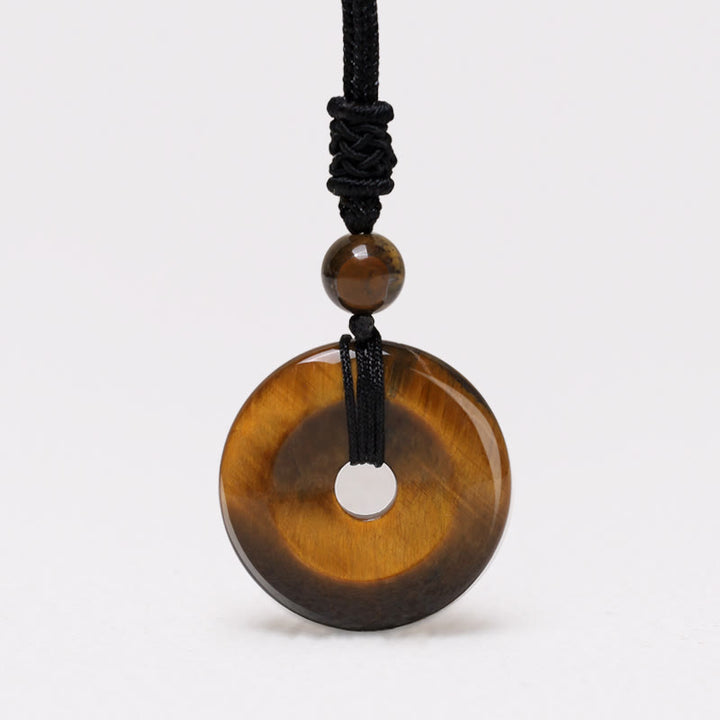 Collier avec pendentif porte-bonheur en Buddha Stones précieuses en cristal de guérison