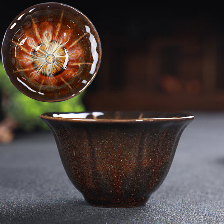 Tasse à thé en céramique colorée avec Buddha Stones pour la maison et le bureau
