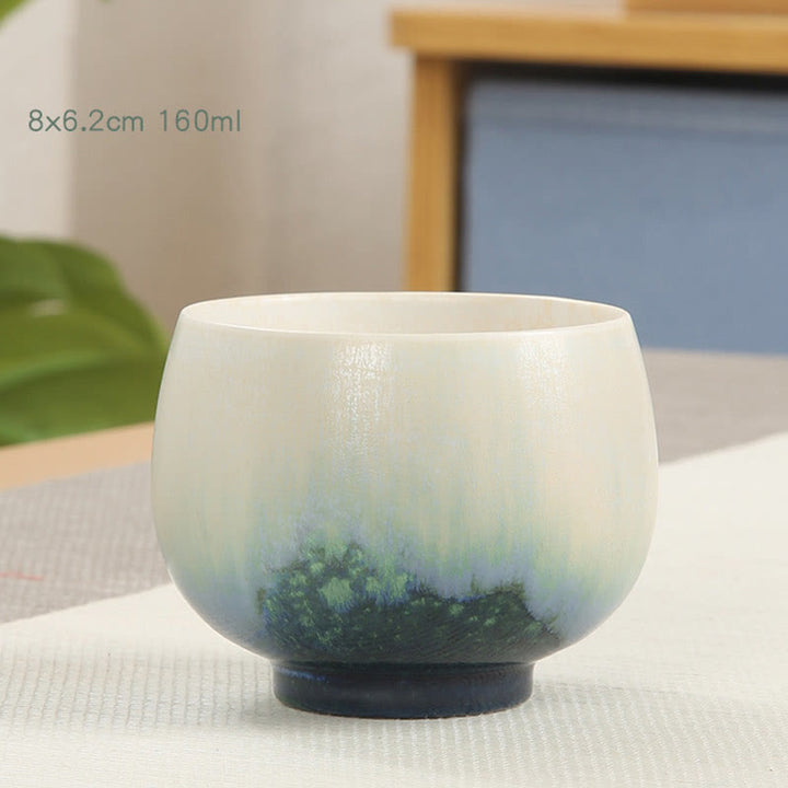 Tasse à thé créative en céramique verte Buddha Stones Tasses à thé Kung Fu
