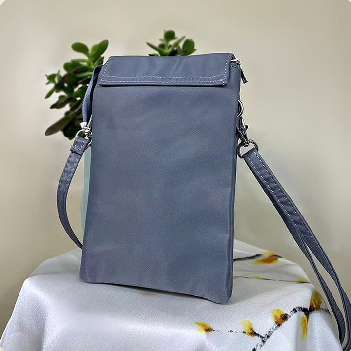 Sac à bandoulière en Buddha Stones imperméable brodé à la main avec fleurs de lotus - image 26