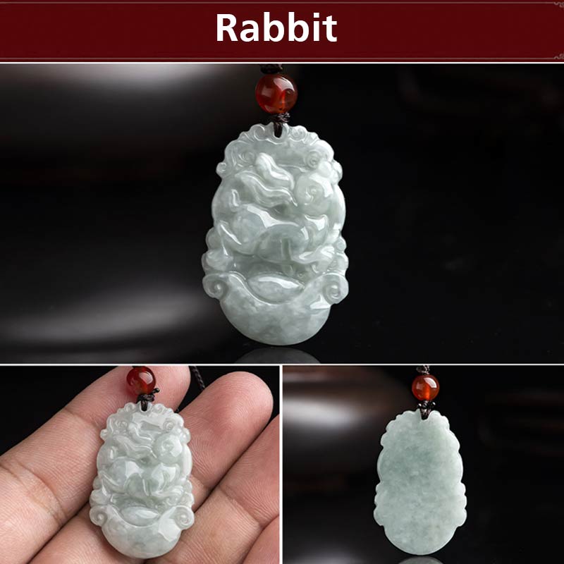 Collier avec pendentif en jade naturel et Buddha Stones représentant les 12 signes du zodiaque chinois - image 10