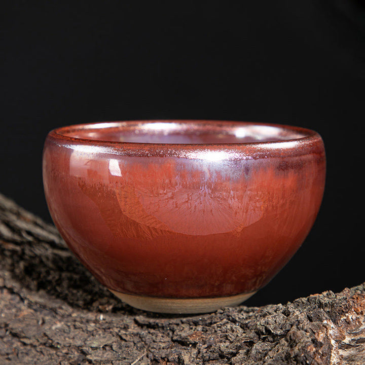 Tasse à thé en céramique faite à la main avec Buddha Stones, motif de lotus chinois Jianzhan, tasse à thé Kung Fu