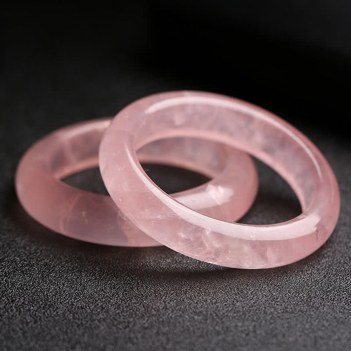 Bracelet de soins et d'amour en quartz rose naturel Buddha Stones