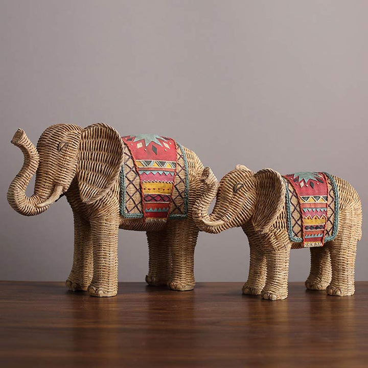Éléphant en résine Sagesse Richesse Décoration de la maison