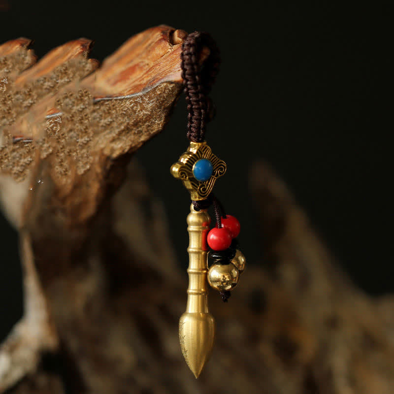 Feng Shui Yin Yang Bagua Wenchang Pen Pagode Roue de prière Porte-clés