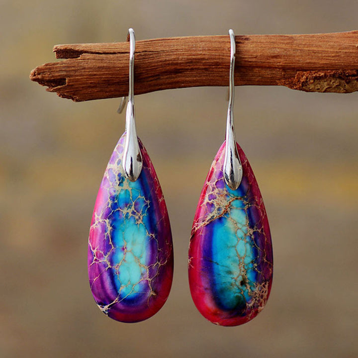 Boucles Buddha Stones Emperor Stone Crystal Happiness - Pierre de l'Empereur Pourpre 5,5 x 1,6 cm - image 4